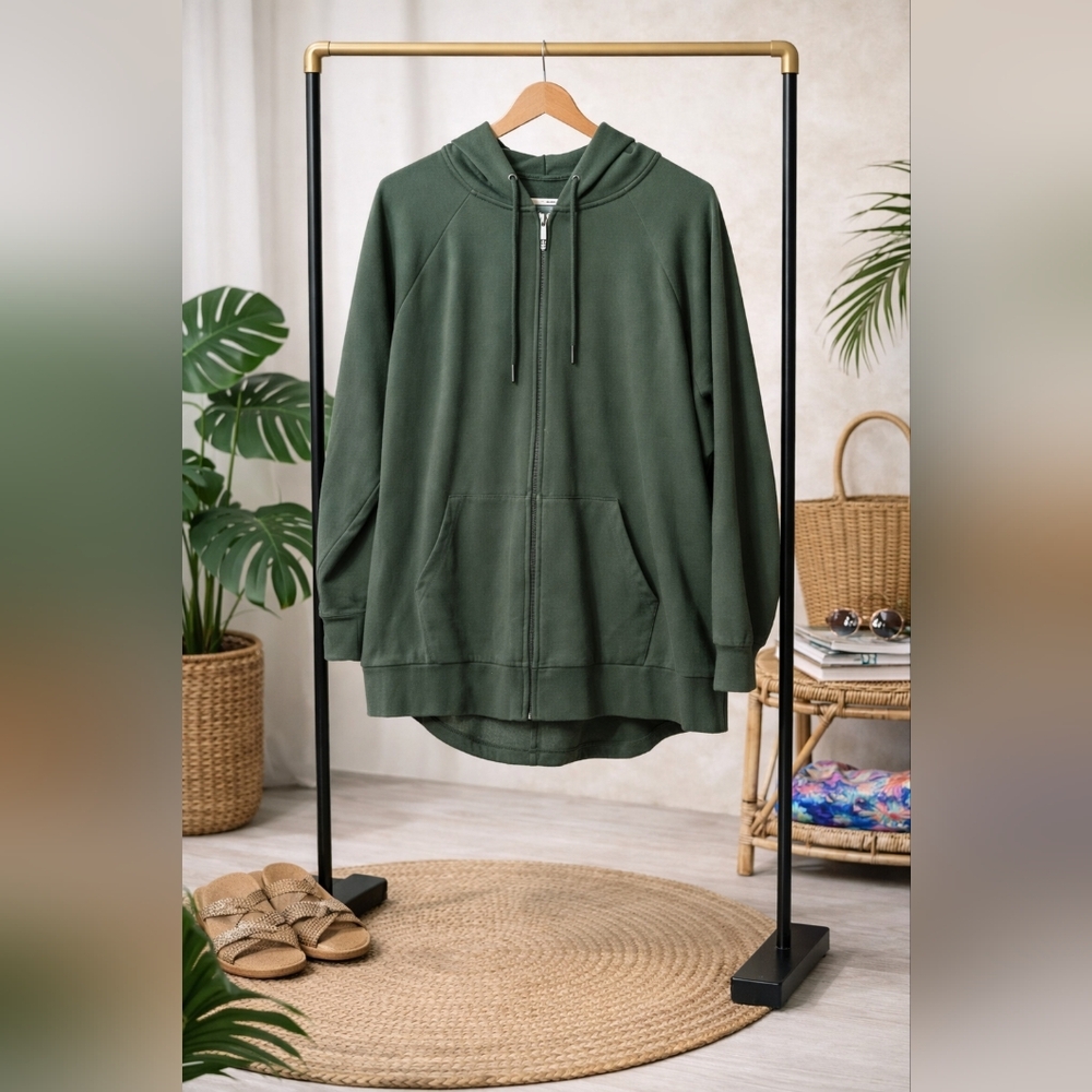 Terra & Sky Olive Green Hoodie Jacket